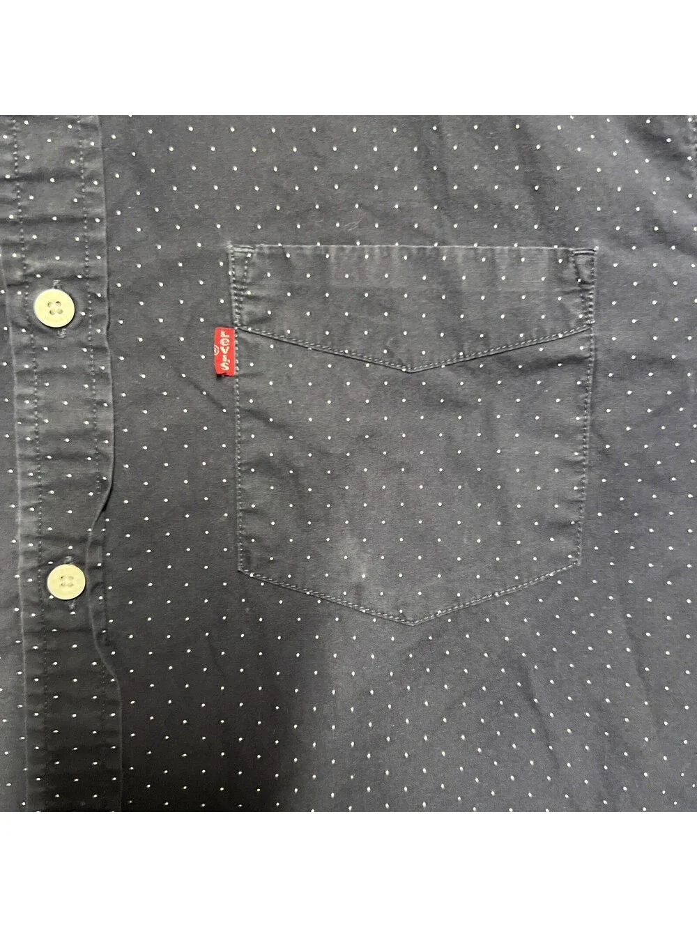 Levi’s Blue Tiny Dot Shirt Long Sleeve L  - 1208-2G